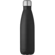 Cove butelka o pojemności 500 ml wykonana ze stali nierdzewnej z recyklingu z miedzianą izolacją próżniową posiadająca certyf, czarny