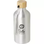 Malpeza butelka na wodę o pojemności 500 ml wykonana z aluminium pochodzącego z recyklingu z certyfikatem RCS, szary