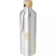 Malpeza butelka na wodę o pojemności 1000 ml wykonana z aluminium pochodzącego z recyklingu z certyfikatem RCS, szary