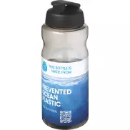 H2O Active® Eco Big Base bidon z wieczkiem zaciskowym o pojemności 1 litra, szary, czarny