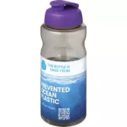 H2O Active® Eco Big Base bidon z wieczkiem zaciskowym o pojemności 1 litra, szary, fioletowy