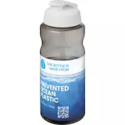 H2O Active® Eco Big Base bidon z wieczkiem zaciskowym o pojemności 1 litra, szary, biały