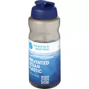 H2O Active® Eco Big Base bidon z wieczkiem zaciskowym o pojemności 1 litra, szary, niebieski