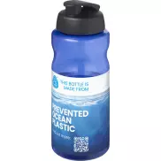 H2O Active® Eco Big Base bidon z wieczkiem zaciskowym o pojemności 1 litra, niebieski, czarny