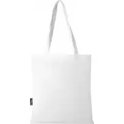 Zeus tradycyjna torba na zakupy o pojemności 6 l wykonana z włókniny z recyklingu z certyfikatem GRS, biały