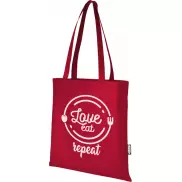 Zeus tradycyjna torba na zakupy o pojemności 6 l wykonana z włókniny z recyklingu z certyfikatem GRS, czerwony