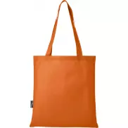 Zeus tradycyjna torba na zakupy o pojemności 6 l wykonana z włókniny z recyklingu z certyfikatem GRS, pomarańczowy