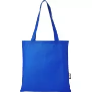 Zeus tradycyjna torba na zakupy o pojemności 6 l wykonana z włókniny z recyklingu z certyfikatem GRS, niebieski