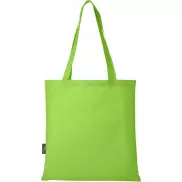 Zeus tradycyjna torba na zakupy o pojemności 6 l wykonana z włókniny z recyklingu z certyfikatem GRS, zielony