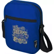 Byron torba na ramię o pojemności 2 l wykonana z materiałów z recyklingu z certyfikatem GRS, niebieski
