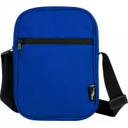 Byron torba na ramię o pojemności 2 l wykonana z materiałów z recyklingu z certyfikatem GRS, niebieski