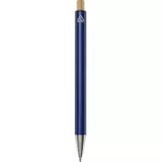 Cyrus długopis z aluminium z recyklingu, niebieski
