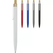 Nooshin długopis z aluminium z recyklingu, biały