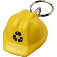 Kolt brelok do kluczy z materiałów z recyklingu w kształcie kasku, żółty