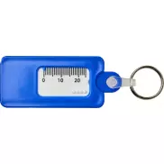 Kym brelok do kluczy z materiałów z recyklingu w kształcie narzędzia do pomiaru bieżnika opon, niebieski