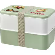 MIYO Renew dwuczęściowy lunchbox, biały, zielony, szary