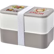 MIYO Renew dwuczęściowy lunchbox, szary, biały, biały