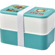 MIYO Renew dwuczęściowy lunchbox, niebieski, biały, biały