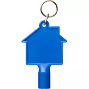 Maximilian brelok do kluczy w kształcie domu z materiałów z recyklingu, niebieski