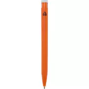 Unix długopis z tworzyw sztucznych pochodzących z recyklingu, pomarańczowy
