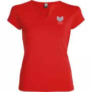 Belice koszulka damska z krótkim rękawem, 2xl, czerwony