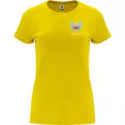 Capri koszulka damska z krótkim rękawem, s, żółty