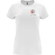 Capri koszulka damska z krótkim rękawem, 2xl, biały