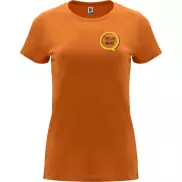 Capri koszulka damska z krótkim rękawem, xl, pomarańczowy
