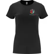 Capri koszulka damska z krótkim rękawem, s, czarny