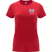 Capri koszulka damska z krótkim rękawem, 2xl, czerwony
