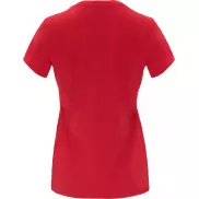 Capri koszulka damska z krótkim rękawem, 2xl, czerwony