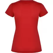 Montecarlo sportowa koszulka damska z krótkim rękawem, xl, czerwony