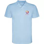 Monzha sportowa koszulka męska polo z krótkim rękawem, l, niebieski