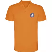 Monzha sportowa koszulka męska polo z krótkim rękawem, l, pomarańczowy