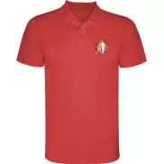 Monzha sportowa koszulka męska polo z krótkim rękawem, m, czerwony