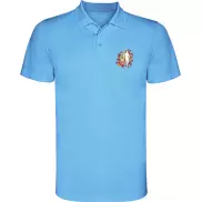 Monzha sportowa koszulka męska polo z krótkim rękawem, s, niebieski