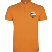 Star koszulka męska polo z krótkim rękawem, l, pomarańczowy