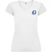 Victoria damska koszulka z krótkim rękawem i dekoltem w serek, s, biały