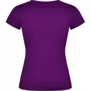 Victoria damska koszulka z krótkim rękawem i dekoltem w serek, xl, fioletowy