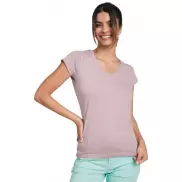 Victoria damska koszulka z krótkim rękawem i dekoltem w serek, 3xl, fioletowy