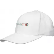 Opal 6-panelowa czapka Aware™ z daszkiem z recyklingu, biały