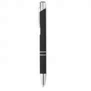 Długopis z gumowym wykończenie - czarny