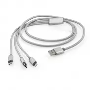Kabel USB 3 w 1 TALA srebrny