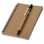 Notes A6 z długopisem KEYSTONE - brązowy