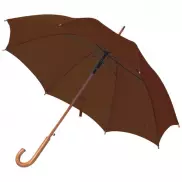 Parasol automatyczny drewniany NANCY - brązowy