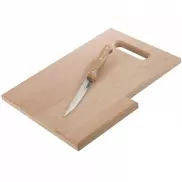 Deska kuchenna drewniana z nożem LIZZANO - brązowy