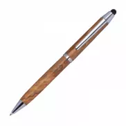 Długopis drewniany touch pen ERFURT - beżowy
