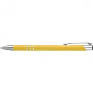 Długopis metalowy soft touch NEW JERSEY - żółty