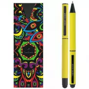 Zestaw piśmienny długopis i pióro kulkowe CELEBRATION Pierre Cardin - żółty