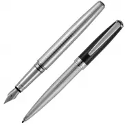 Zestaw piśmienny długopis i pióro wieczne CHRISTOPHE Pierre Cardin - szary
